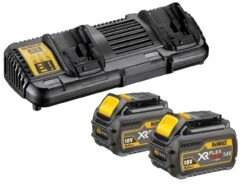 DeWalt DCB132T2 18V / 54V FlexVolt Li-Ion Accu Starterset (2x 6.0Ah) + Duolader - DCB132T2-QW