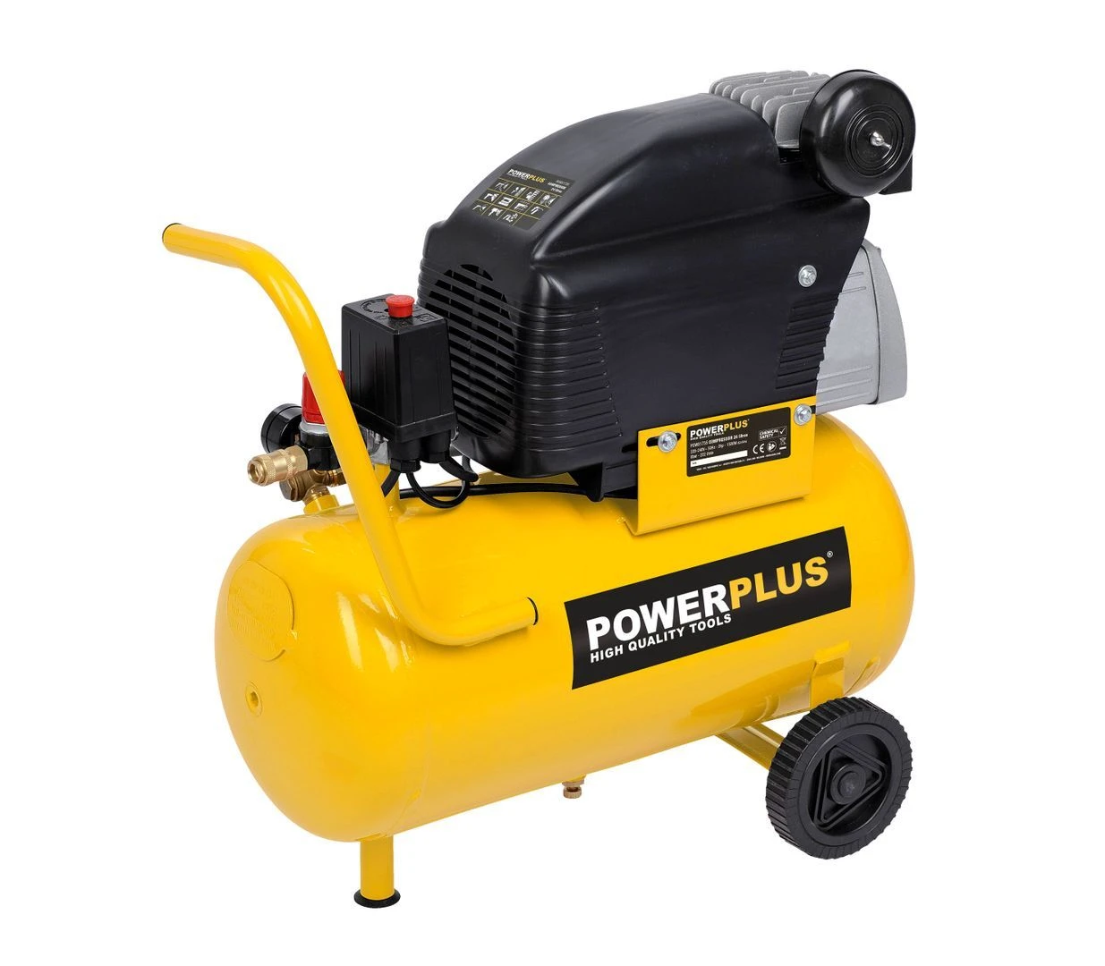 Powerplus POWX1735 Compressor - 1500W - 24L - Olie 2 Powerplus POWX1735 Compressor - 1500W - 24L - Olie - Afbeelding 2
