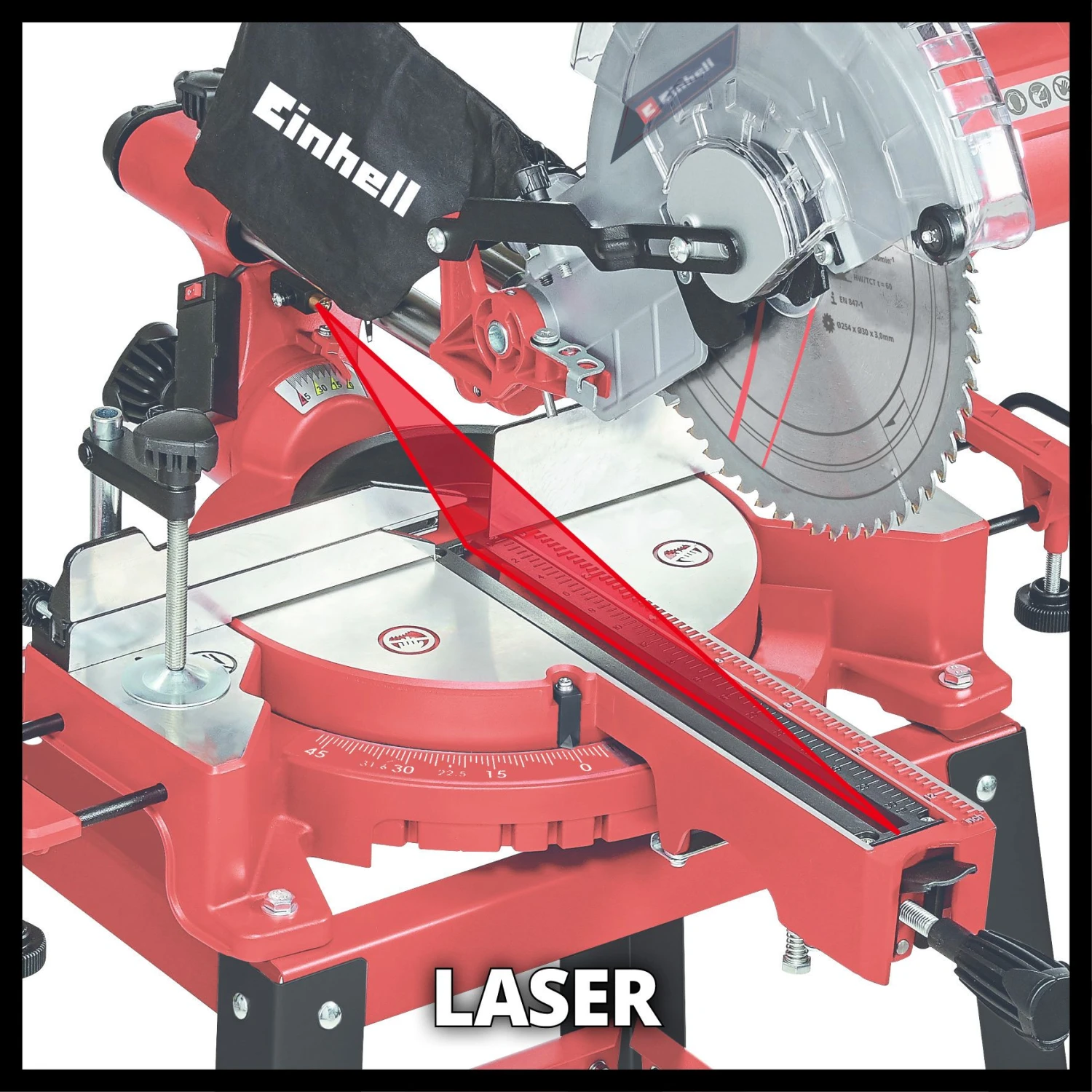 Einhell TC-SM 2531/2 U Radiaal Afkort En Verstekzaag - 1900W - 254 X 30 Mm 7 Einhell TC-SM 2531/2 U Radiaal Afkort En Verstekzaag - 1900W - 254 X 30 Mm - Afbeelding 7