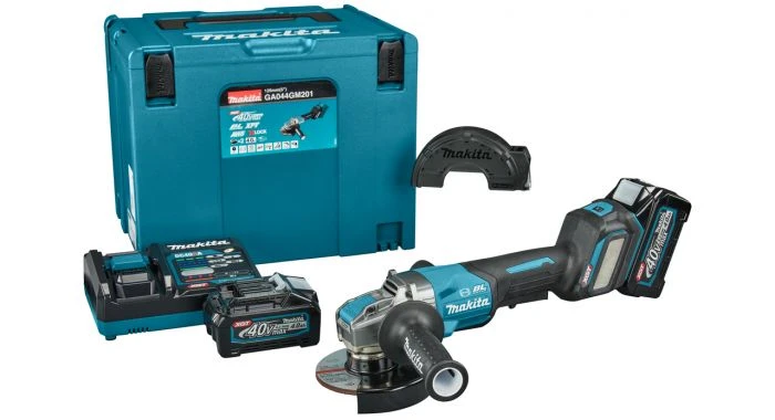 Makita GA044GM201 XGT 40V Max Li-ion Accu Haakse Slijper Set (2x 4,0Ah) In Mbox - 125 Mm - Koolborstelloos 1 Makita GA044GM201 XGT 40V Max Li-ion Accu Haakse Slijper Set (2x 4,0Ah) In Mbox - 125 Mm - Koolborstelloos