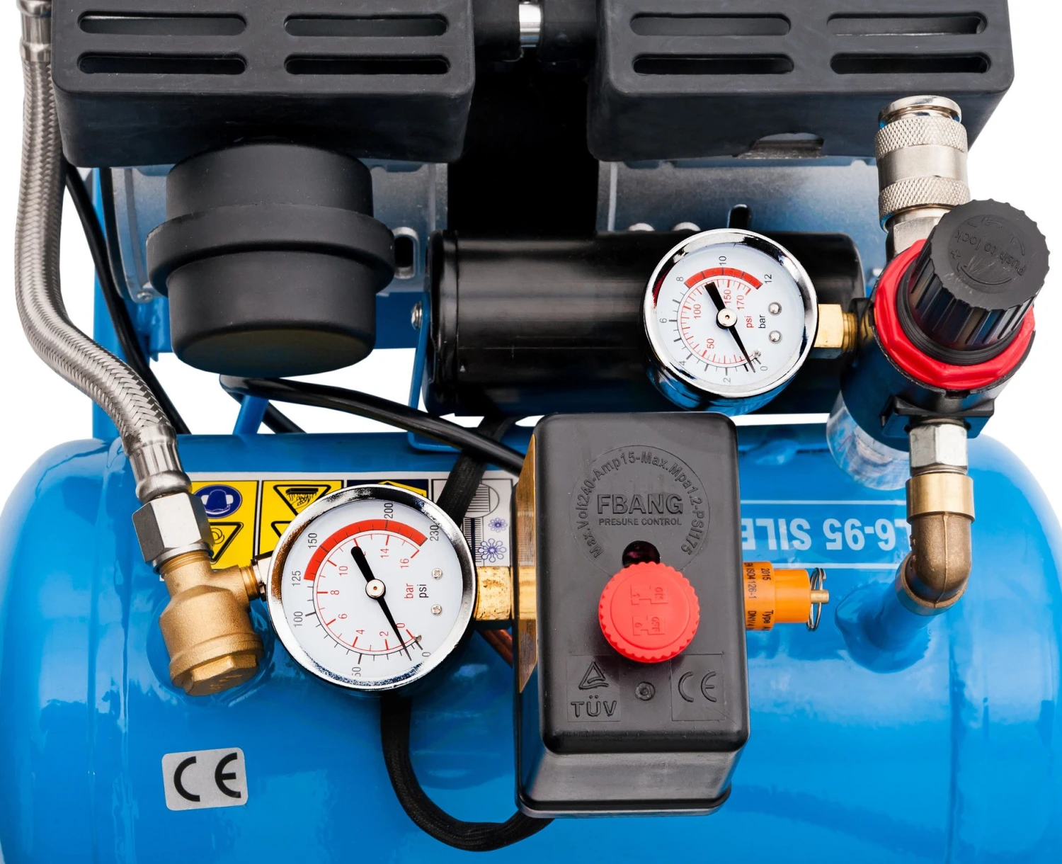 Airpress 36743 - Stille Olievrije Compressor L 6-95 8 Bar 0,6 Pk 25 L/min 6 L 7 Airpress 36743 - Stille Olievrije Compressor L 6-95 8 Bar 0,6 Pk 25 L/min 6 L - Afbeelding 7