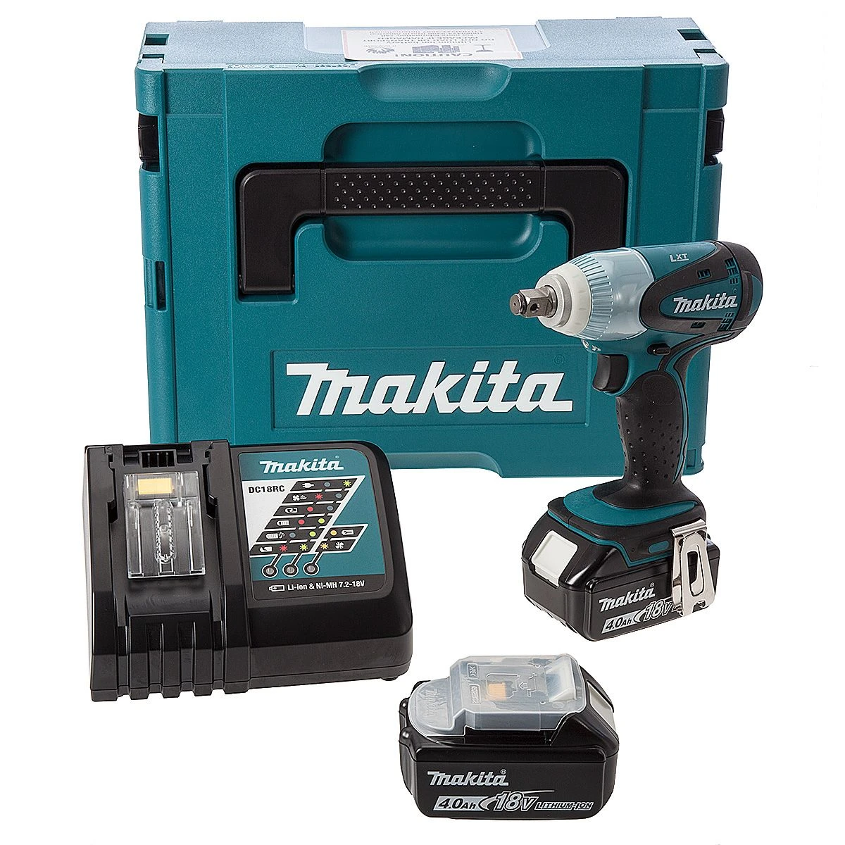 Makita DTW251RMJ 18V Li-Ion Accu Slagmoersleutel Set (2x 4.0Ah Accu) In Mbox - 230Nm - 1/2" 1 Makita DTW251RMJ 18V Li-Ion Accu Slagmoersleutel Set (2x 4.0Ah Accu) In Mbox - 230Nm - 1/2"