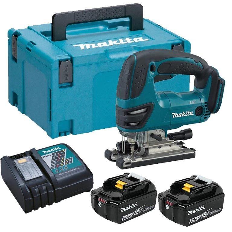 Makita DJV180RTJ 18V Li-Ion Accu Decoupeerzaag Set (2x 5.0Ah Accu) In Mbox - D-greep - Variabel 1 Makita DJV180RTJ 18V Li-Ion Accu Decoupeerzaag Set (2x 5.0Ah Accu) In Mbox - D-greep - Variabel