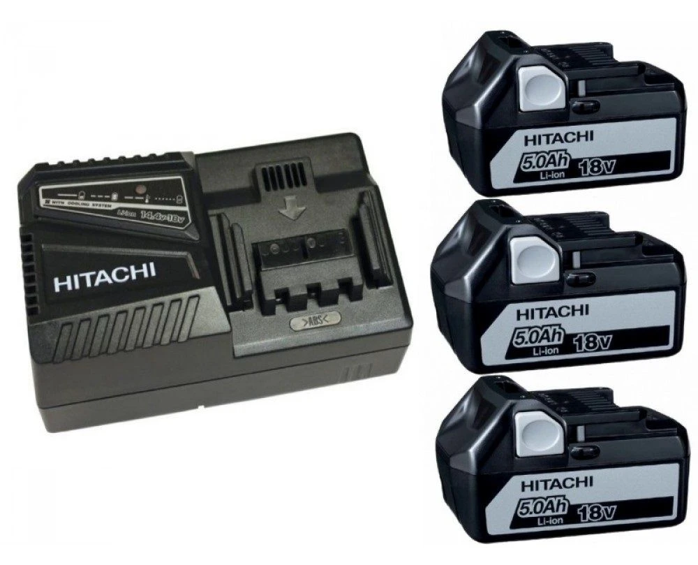 HiKOKI 714912 Powerpack 18V Li-Ion Accu Starterset (3x 5.0Ah) + Lader - 714912 1 HiKOKI 714912 Powerpack 18V Li-Ion Accu Starterset (3x 5.0Ah) + Lader - 714912