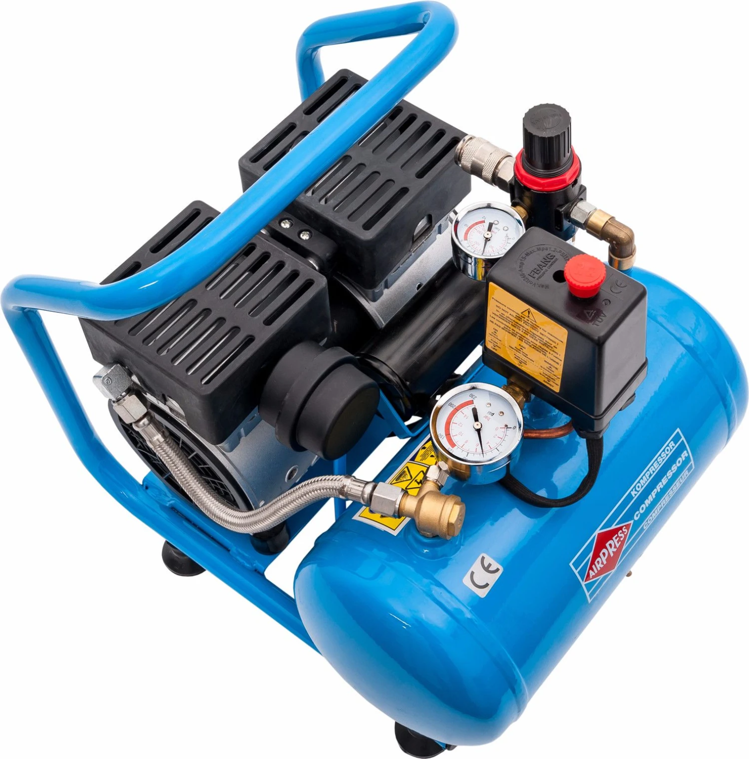 Airpress 36743 - Stille Olievrije Compressor L 6-95 8 Bar 0,6 Pk 25 L/min 6 L 4 Airpress 36743 - Stille Olievrije Compressor L 6-95 8 Bar 0,6 Pk 25 L/min 6 L - Afbeelding 4