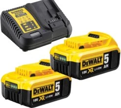 DeWalt DCB115P2 18V Li-Ion Accu Starterset (2x 5.0Ah) + Lader - DCB115P2-QW