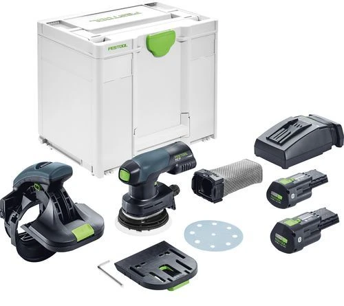 Festool ES-ETSC 125 3,0 I-Plus 18V Li-Ion Accu Kantenschuurmachine Set (2x 3,0Ah) In Systainer - 125mm - 577697 1 Festool ES-ETSC 125 3,0 I-Plus 18V Li-Ion Accu Kantenschuurmachine Set (2x 3,0Ah) In Systainer - 125mm - 577697