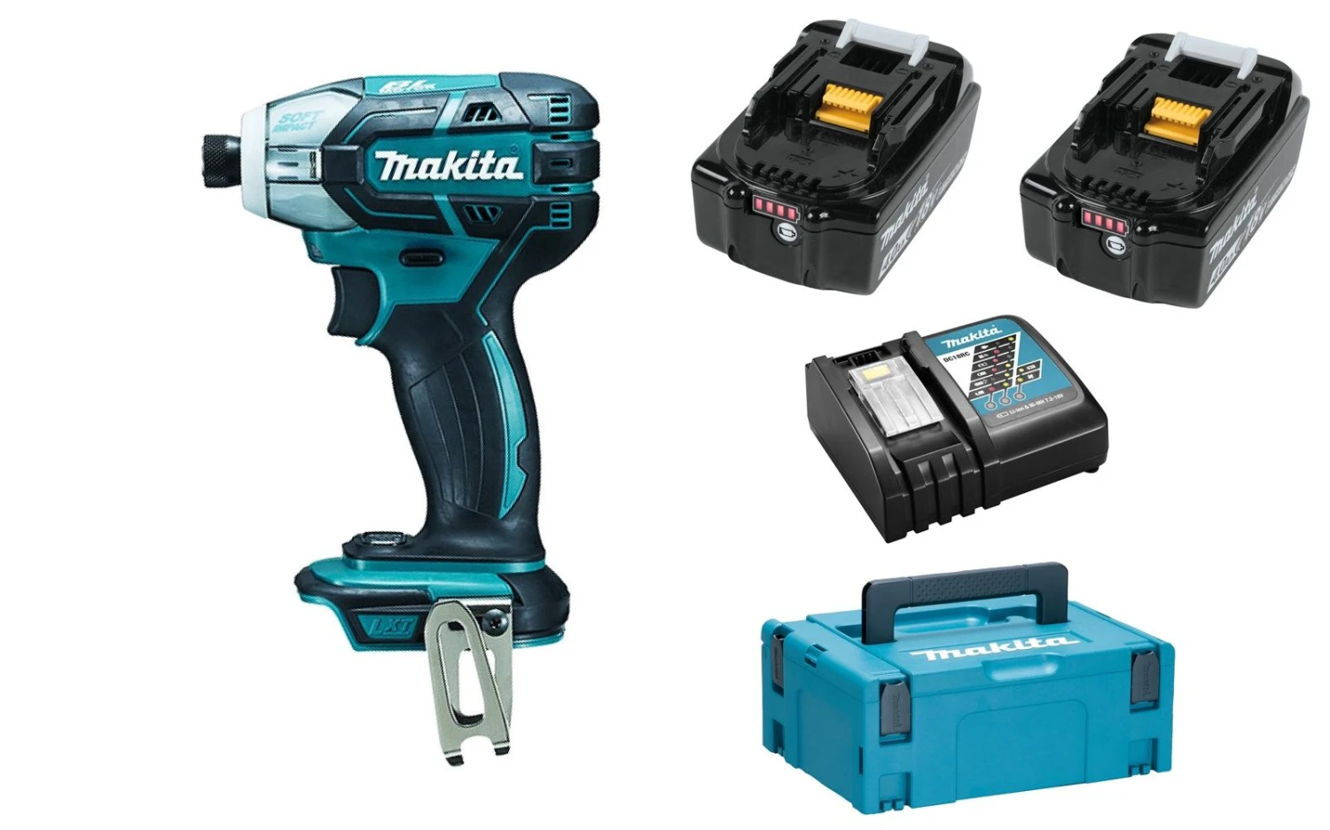 Makita DTS141RMJ 18V Li-Ion Accu Impuls Slagschroevendraaier Set (2x 4.0Ah Accu) In Mbox - Koolborstelloos 1 Makita DTS141RMJ 18V Li-Ion Accu Impuls Slagschroevendraaier Set (2x 4.0Ah Accu) In Mbox - Koolborstelloos