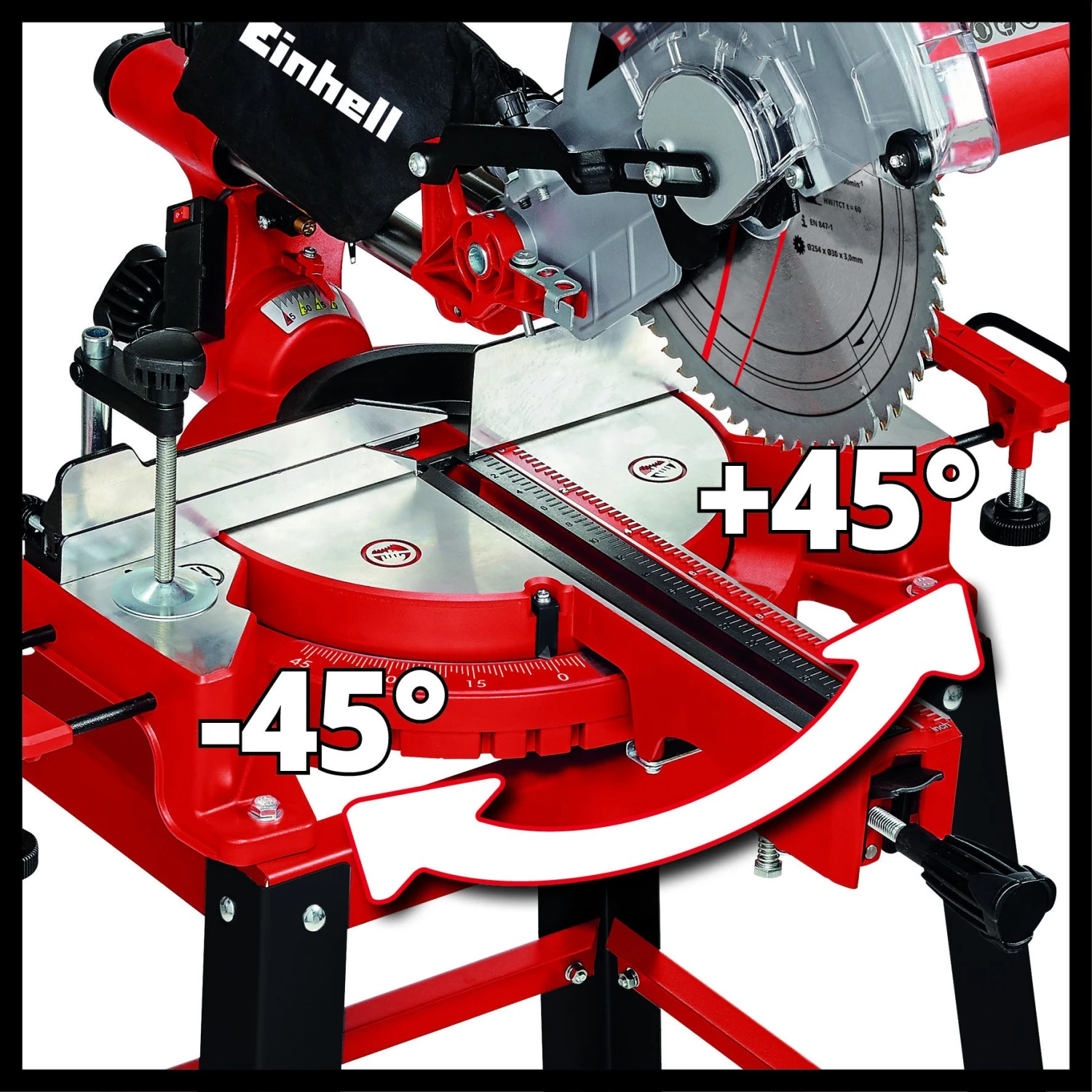 Einhell TC-SM 2531/2 U Radiaal Afkort En Verstekzaag - 1900W - 254 X 30 Mm 9 Einhell TC-SM 2531/2 U Radiaal Afkort En Verstekzaag - 1900W - 254 X 30 Mm - Afbeelding 9