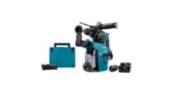 Makita DHR243RTJW 18V Li-Ion Accu SDS-plus Combihamer Incl. Snelspanboorkop En Stofafzuiging Set (2x 5.0Ah Accu) In Mbox - 2J - Koolborstelloos
