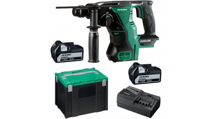 HiKOKI DH18DBLWPZ 18V Li-Ion Accu SDS-Plus Boorhamer Set (2x 5,0Ah) In HSC - 2,2J - Koolborstelloos 1 HiKOKI DH18DBLWPZ 18V Li-Ion Accu SDS-Plus Boorhamer Set (2x 5,0Ah) In HSC - 2,2J - Koolborstelloos