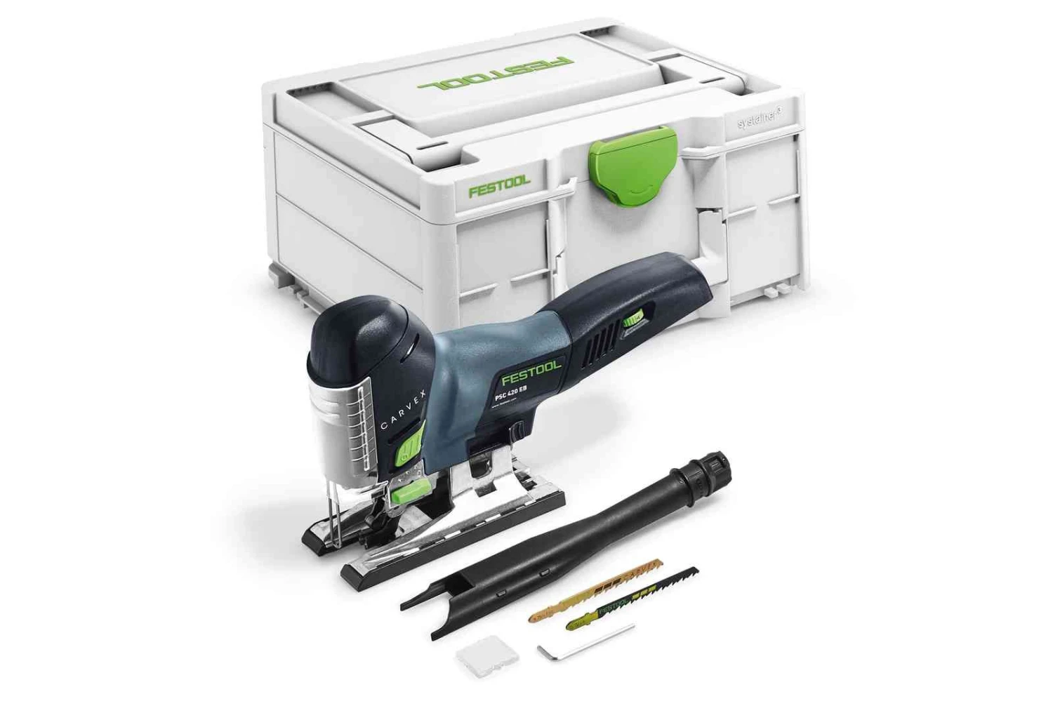 Festool CARVEX PSC 420 EB-Basic 18V Li-Ion Accu Decoupeerzaagmachine Body In Systainer Met 25-delige Decoupeerzaagbladset 2 Festool CARVEX PSC 420 EB-Basic 18V Li-Ion Accu Decoupeerzaagmachine Body In Systainer Met 25-delige Decoupeerzaagbladset - Afbeelding 2