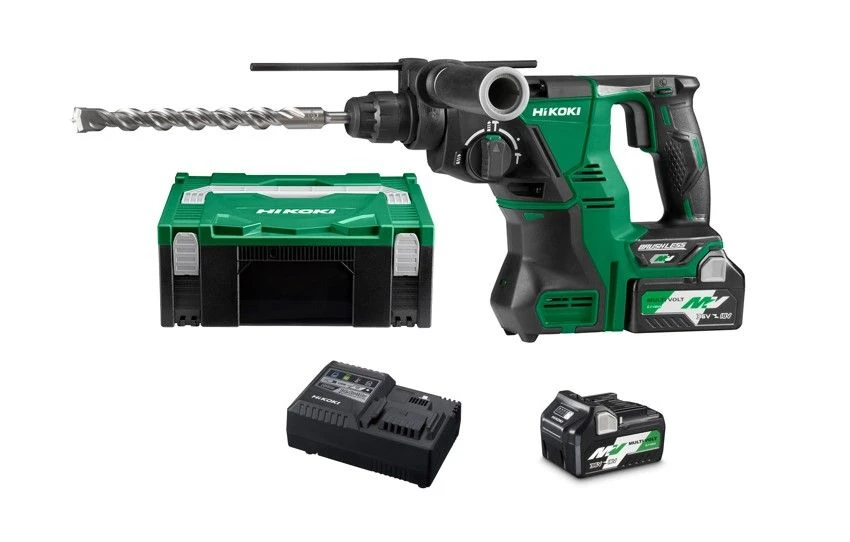 HiKOKI DH36DPAWRZ 36V MultiVolt Li-Ion Accu SDS-plus Combihamer Set (2x 2,5Ah Accu) In HSC - 3J - Koolborstelloos 1 HiKOKI DH36DPAWRZ 36V MultiVolt Li-Ion Accu SDS-plus Combihamer Set (2x 2,5Ah Accu) In HSC - 3J - Koolborstelloos