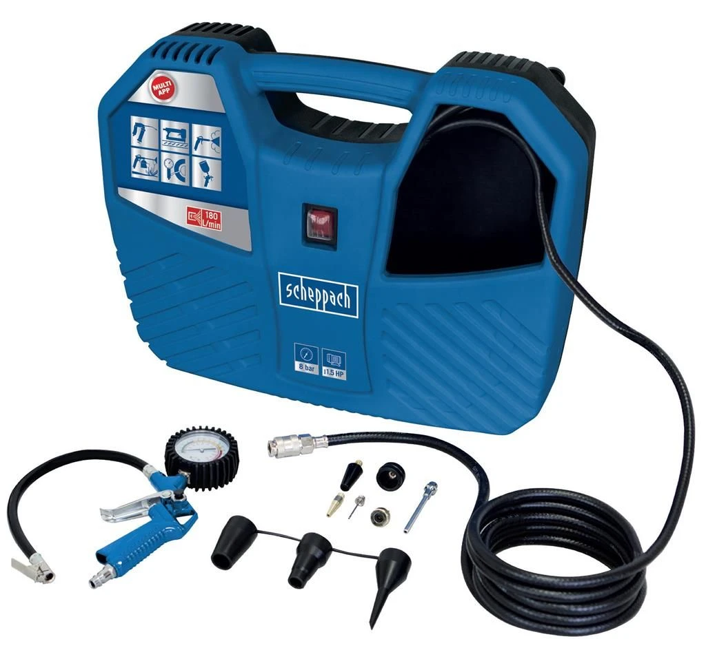 Scheppach Air Force 2 Compressor - 1100W - 180L/min - 5906126901 1 Scheppach Air Force 2 Compressor - 1100W - 180L/min - 5906126901