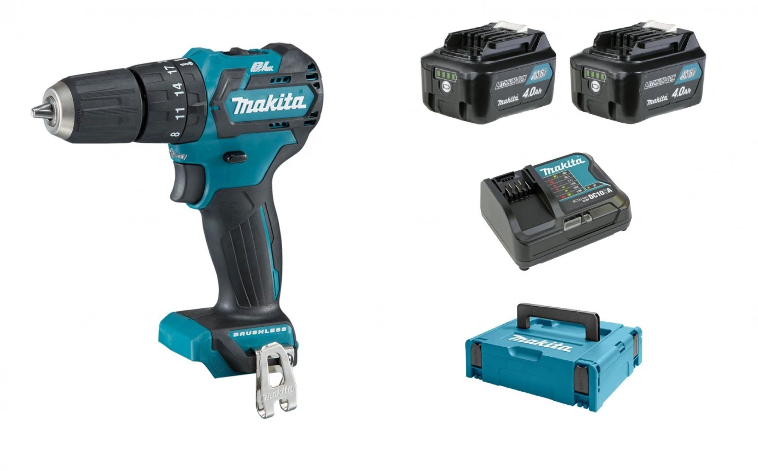 Makita HP332DSMJ 10.8V Li-Ion Accu Klopboor-/schroefmachine Set (2x 4.0Ah Accu) In Mbox 1 Makita HP332DSMJ 10.8V Li-Ion Accu Klopboor-/schroefmachine Set (2x 4.0Ah Accu) In Mbox
