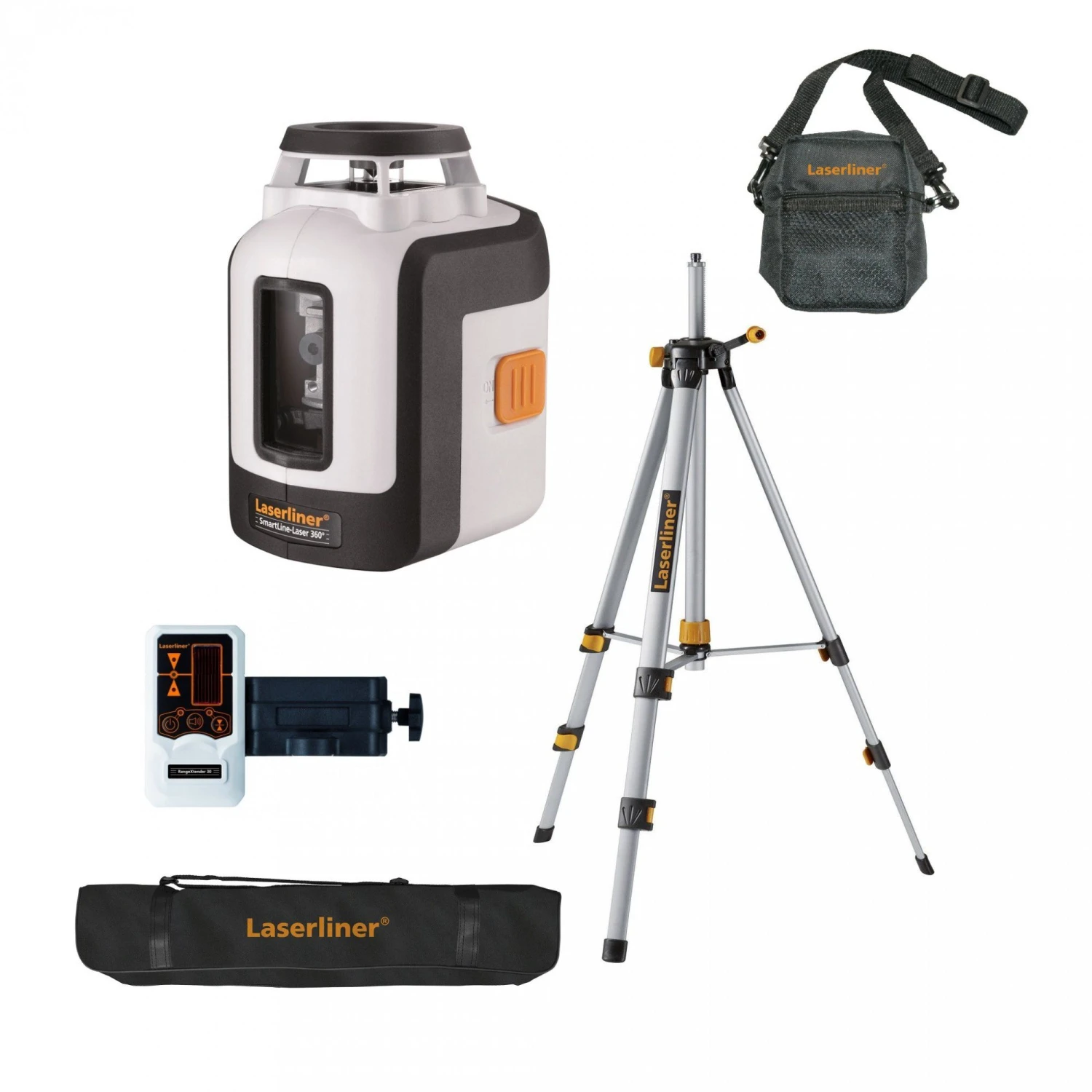 Laserliner SmartLine-Laser 360° Set Kruislijnlaser Incl. Statief En Ontvanger In Tas + FlexHolder Wandhouder - 2 Rode Lijnen - 30m - Magnetisch - 1/4" En 5/8" 2 Laserliner SmartLine-Laser 360° Set Kruislijnlaser Incl. Statief En Ontvanger In Tas + FlexHolder Wandhouder - 2 Rode Lijnen - 30m - Magnetisch - 1/4" En 5/8" - Afbeelding 2