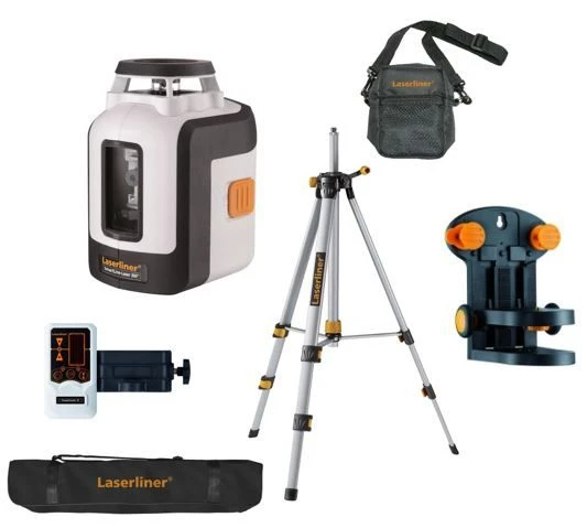 Laserliner SmartLine-Laser 360° Set Kruislijnlaser Incl. Statief En Ontvanger In Tas + FlexHolder Wandhouder - 2 Rode Lijnen - 30m - Magnetisch - 1/4" En 5/8" 1 Laserliner SmartLine-Laser 360° Set Kruislijnlaser Incl. Statief En Ontvanger In Tas + FlexHolder Wandhouder - 2 Rode Lijnen - 30m - Magnetisch - 1/4" En 5/8"