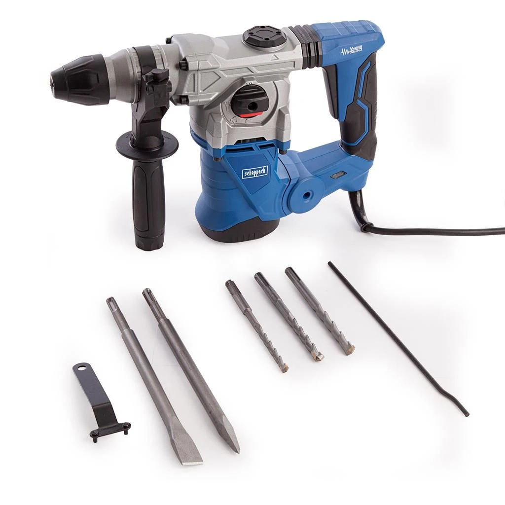 Scheppach DH1300PLUS SDS-Plus Boorhamer In Koffer - 1250W - 5J - 5907902901 1 Scheppach DH1300PLUS SDS-Plus Boorhamer In Koffer - 1250W - 5J - 5907902901