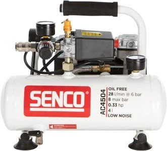 Senco AC10304 Compressor - Geluidsarm - 550W - 9 Bar - 4L - 55L/m - AFN0029 2 Senco AC10304 Compressor - Geluidsarm - 550W - 9 Bar - 4L - 55L/m - AFN0029 - Afbeelding 2