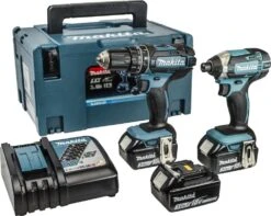 Makita DLX2131JX1 18V Li-Ion Accu Klopboor-/schroefmachine (DHP482) & Slagschroevendraaier (DTD152) Combiset (3x 3.0Ah Accu) In Mbox