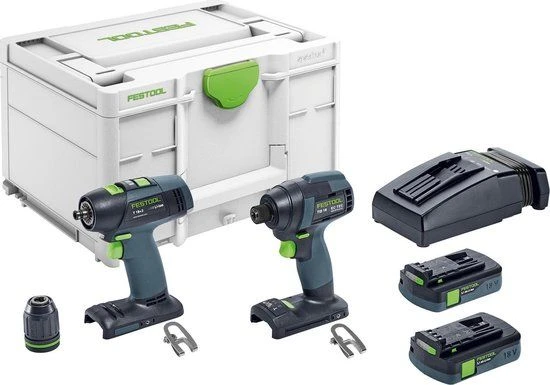 Festool TID 18 HPC 4,0 I-Set T18 18V Li-Ion Accu Combiset (2x 4,0Ah) In Systainer - 577244 1 Festool TID 18 HPC 4,0 I-Set T18 18V Li-Ion Accu Combiset (2x 4,0Ah) In Systainer - 577244